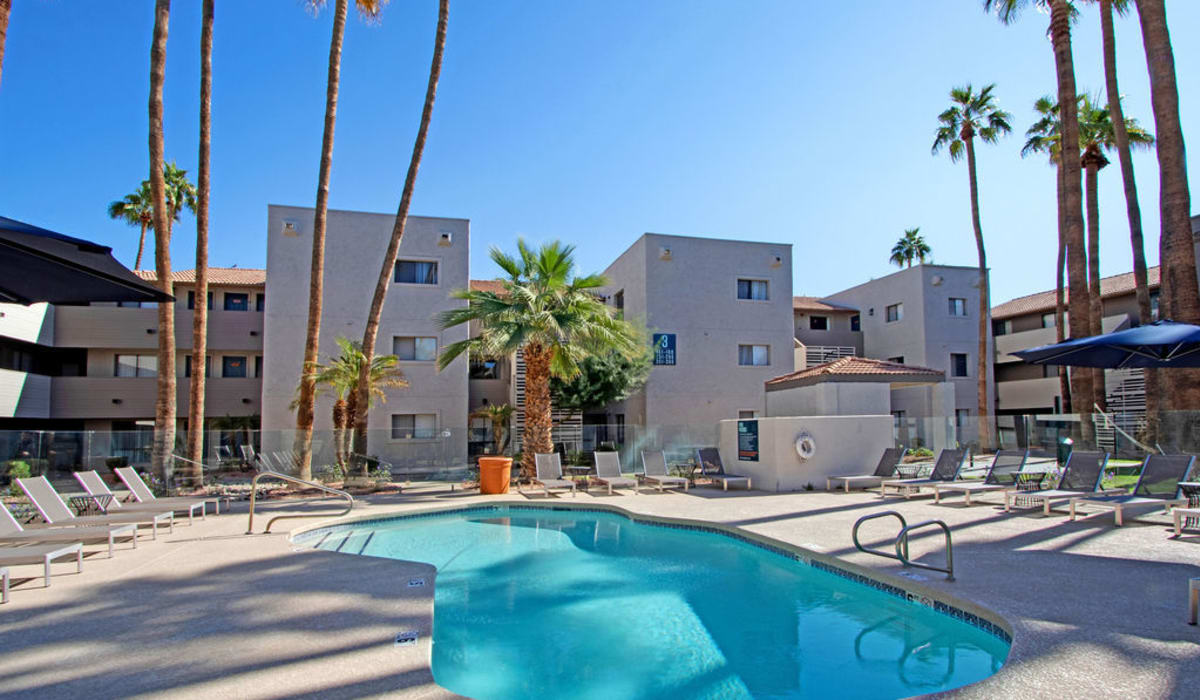 Swimming pool at Riverside Apartments in Tempe, Arizona