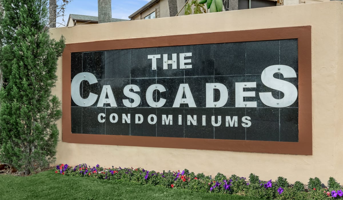 Sign outside of The Cascades at Kissimmee in Kissimmee, Florida