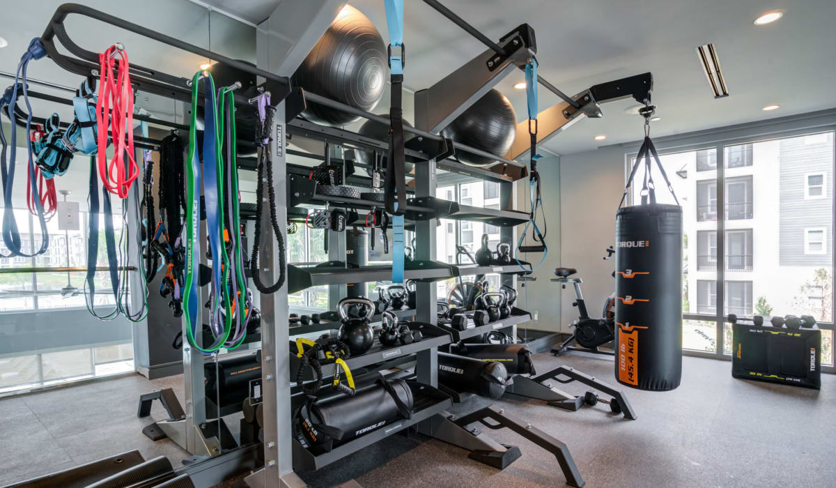 Resident gym at Azora at Cypress Ranch in Lutz, Florida