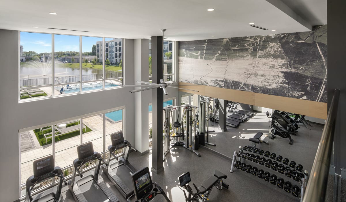 View from the second floor of the gym at Azora at Cypress Ranch in Lutz, Florida