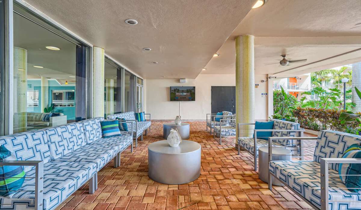 Community lounge at Waters Pointe in South Pasadena, Florida