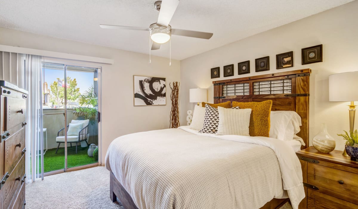 Cozy bedroom at Belmont Estates in Arlington, Texas