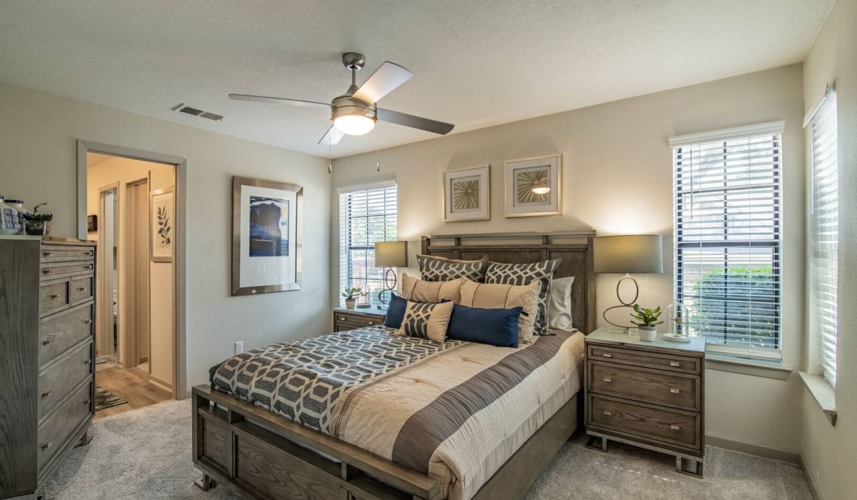 Cozy bedroom at Overlook at Bear Creek in Euless, Texas