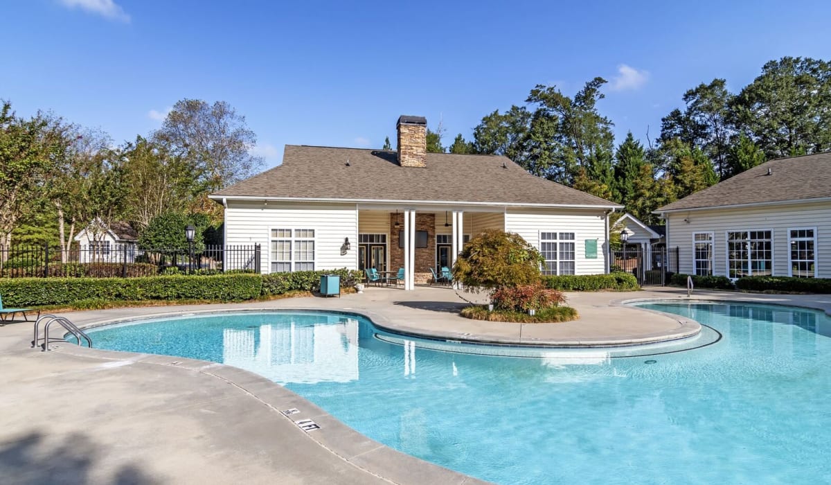 Outdoor pool at Evergreen Commons in Union City, Georgia