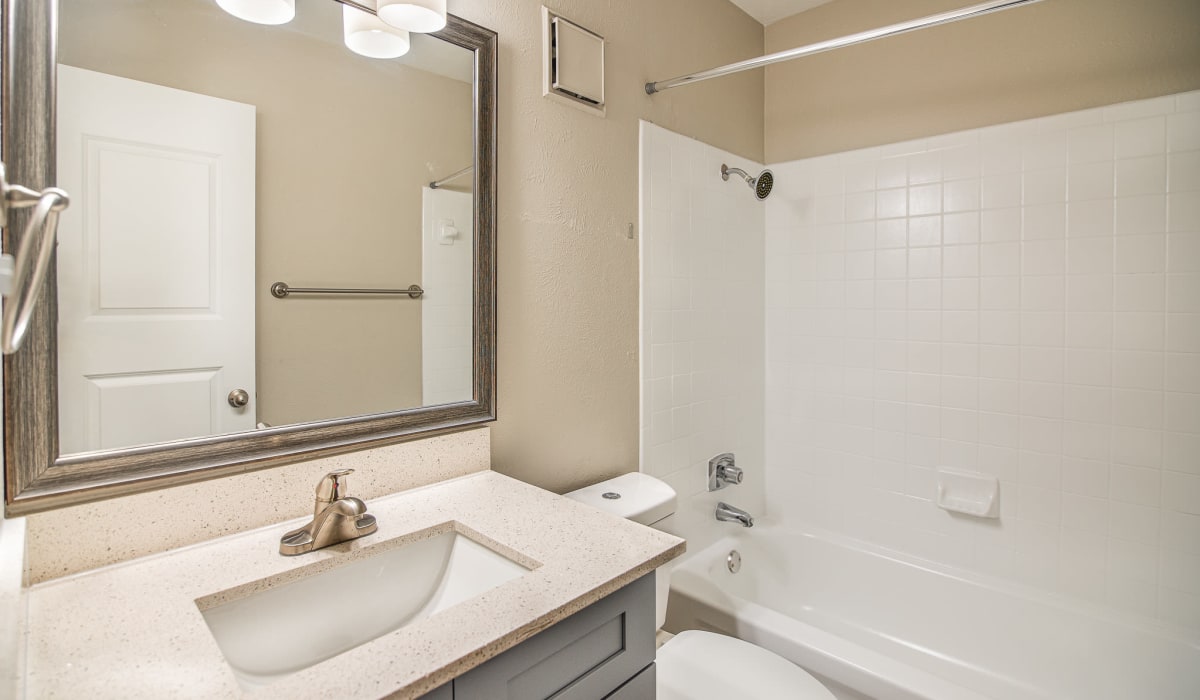 Bathroom at  Barrett Apartment Homes in Garland, Texas