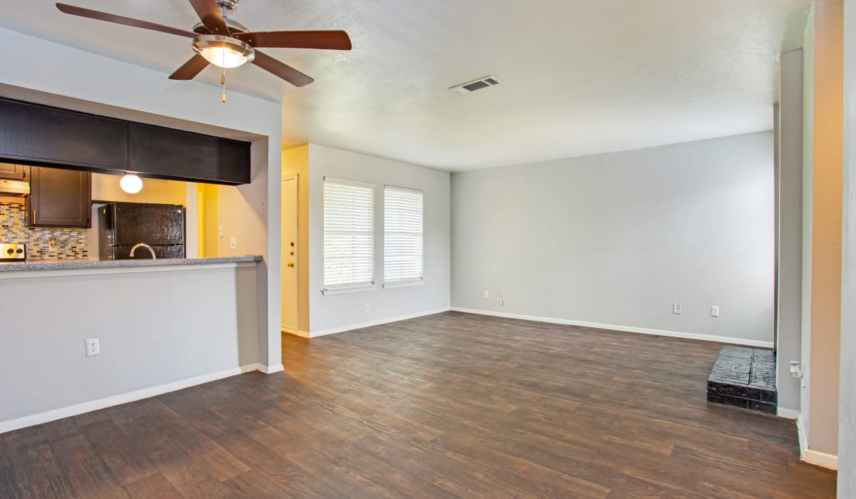 Living room at Barrett Apartment Homes in Garland, Texas