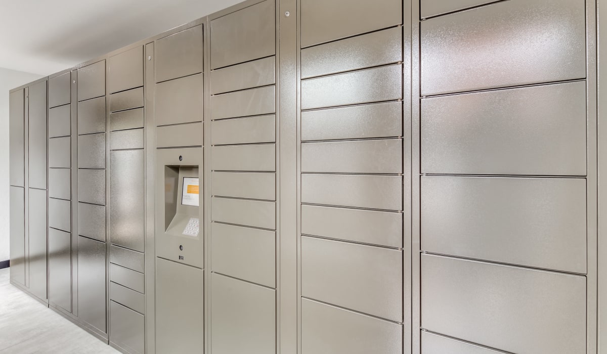 Large mail boxes at  Emmitt Luxury Apartments in Haltom City, Texas
