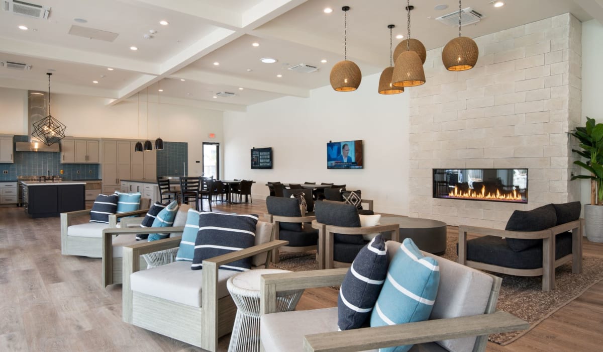 Luxury resident lounge at Towne Centre Apartments in Lathrop, California