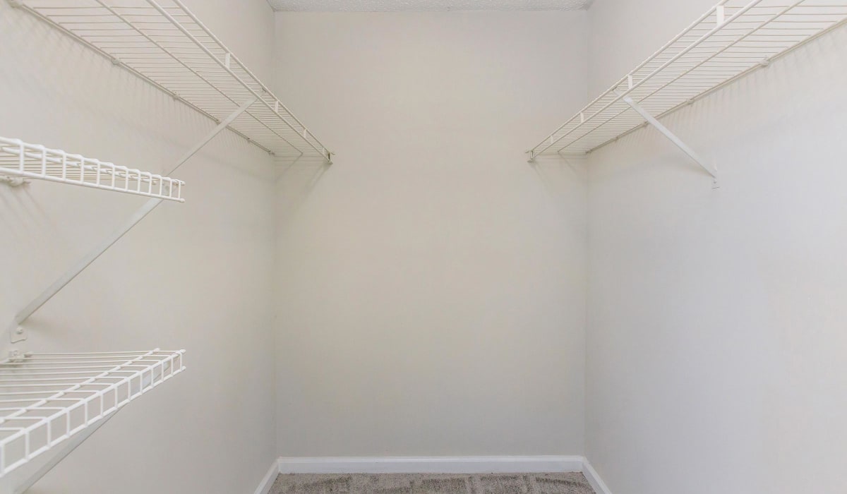 Walk-in closet at The Peaks at Callier Springs in Rome, Georgia