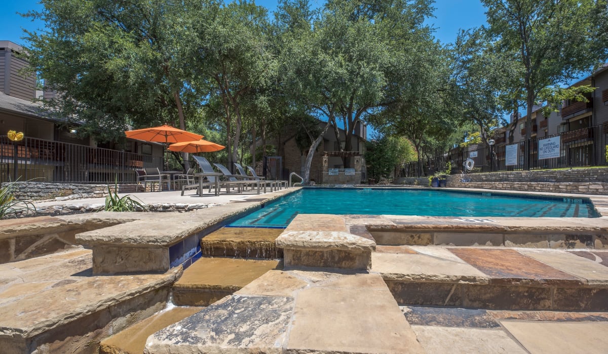 Pool patio at Grace Woods in Austin, Texas