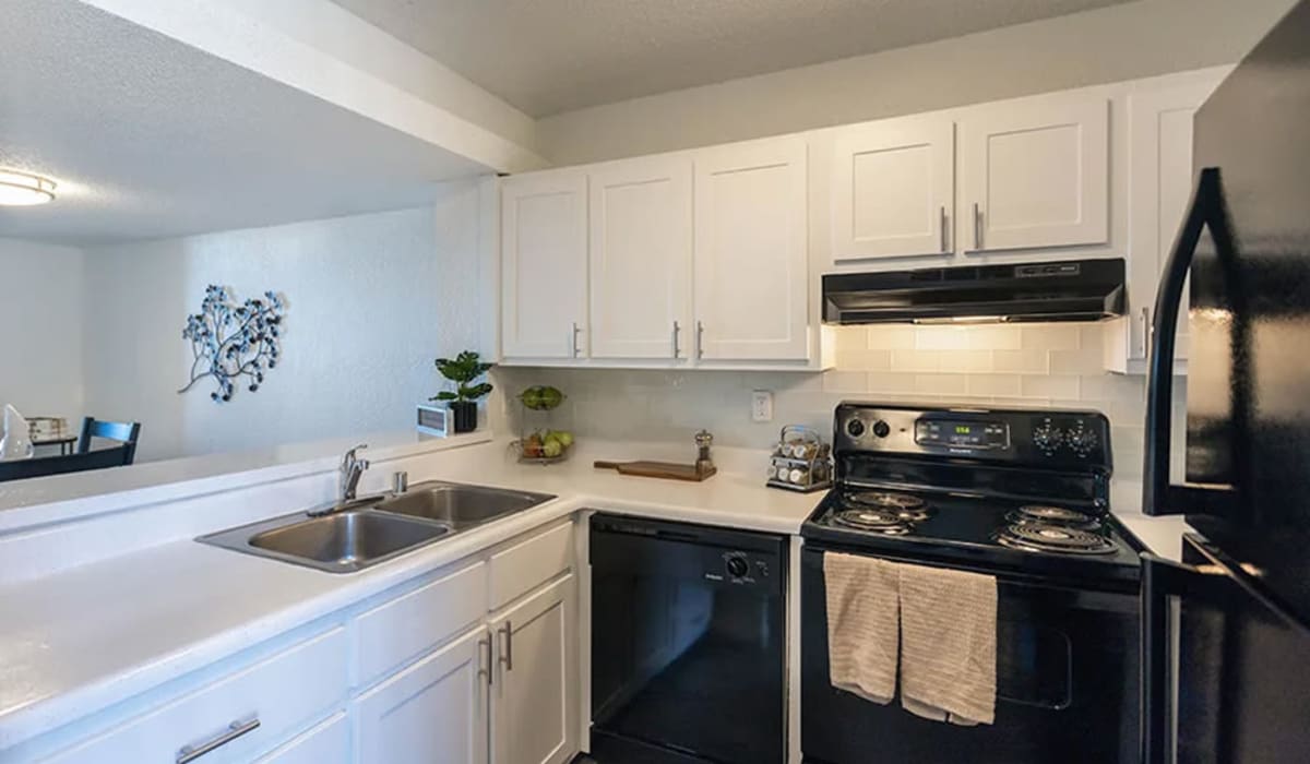Model kitchen at Cliffside at Mountain Park in El Paso, Texas