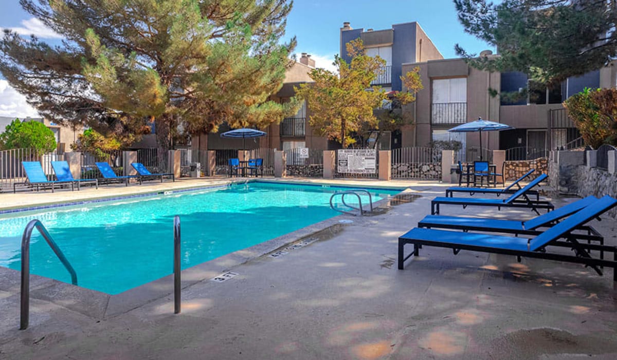 Resort-style swimming pool at Cliffside at Mountain Park in El Paso, Texas