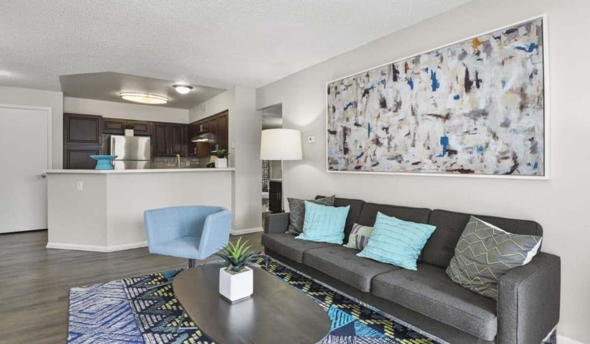 Bright open living room at Walker Landing in Aurora, Colorado