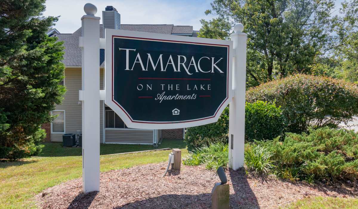sign at Tamarack on the Lake in Fayetteville, North Carolina
