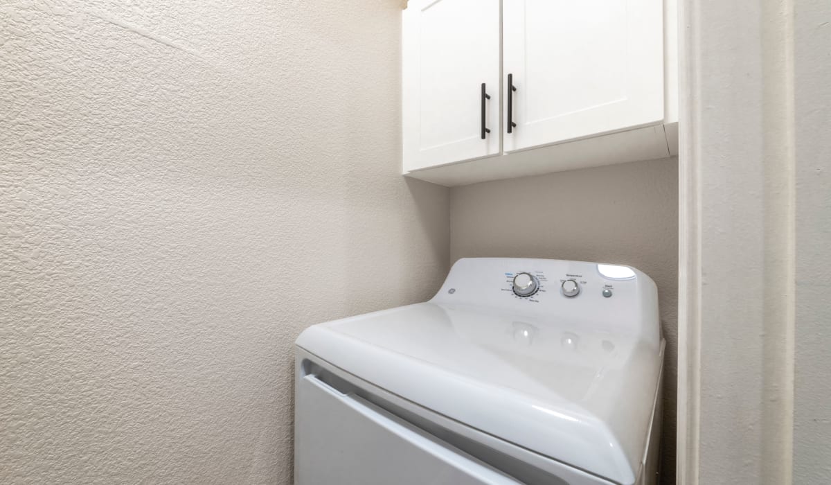 In-home laundry at Cobble Oaks Apartments in Gold River, California