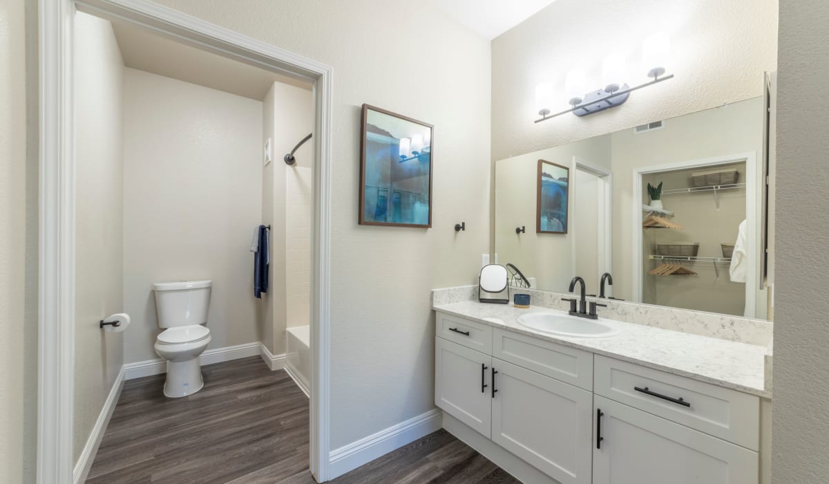 Bathroom at Cobble Oaks Apartments in Gold River, California