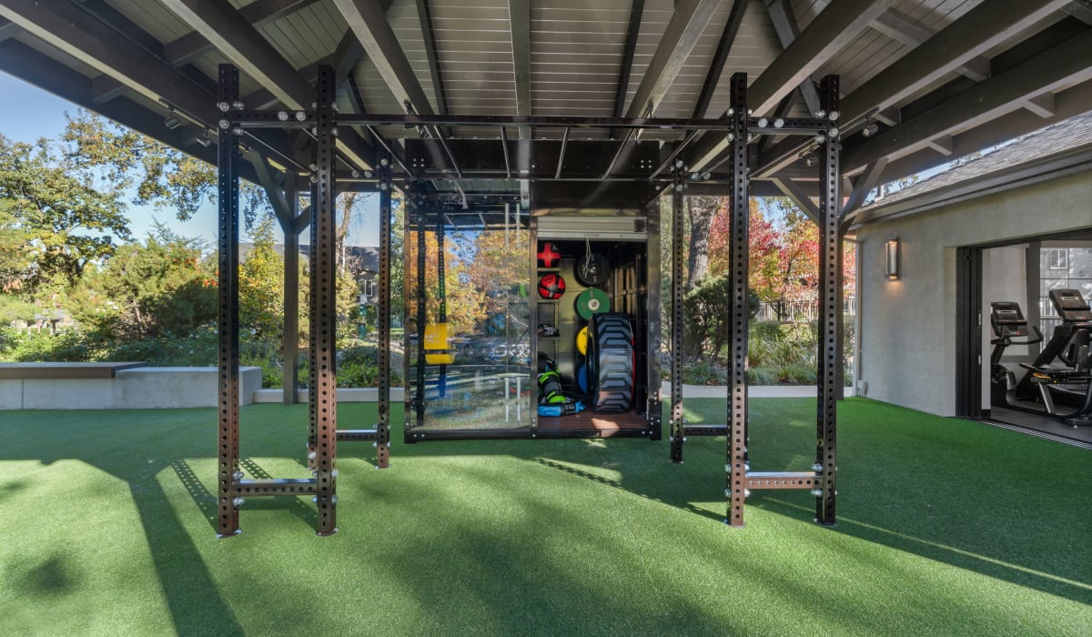 Outdoor fitness equipment at The Preserve at Creekside in Roseville, California