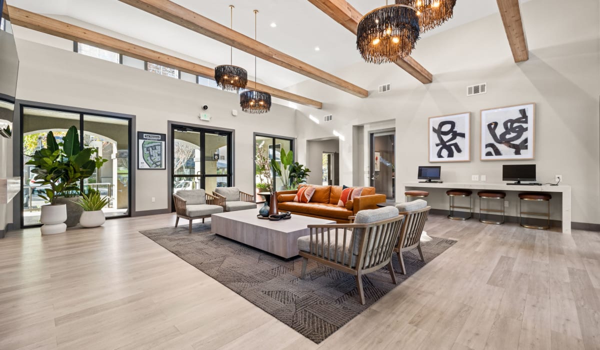 Spacious resident clubhouse at The Preserve at Creekside in Roseville, California
