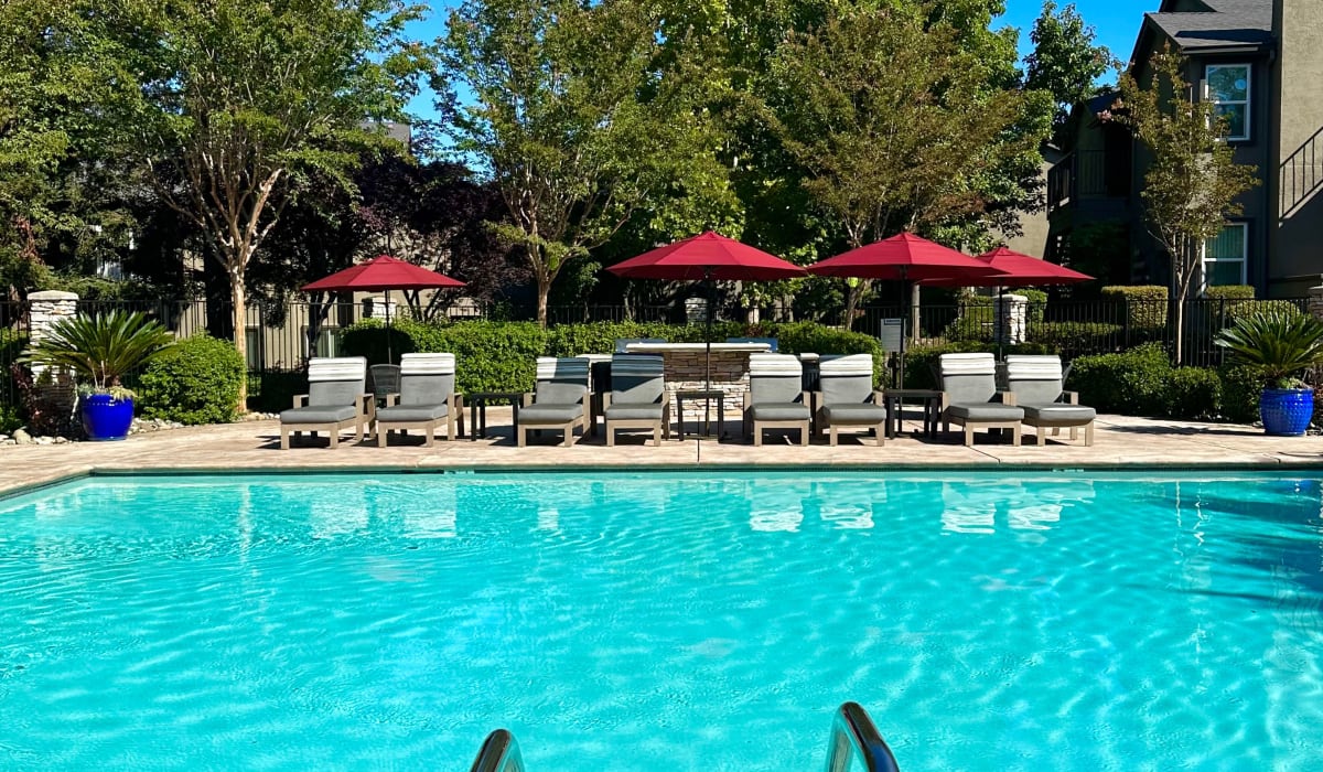 Sparkling swimming pool at The Preserve at Creekside in Roseville, California