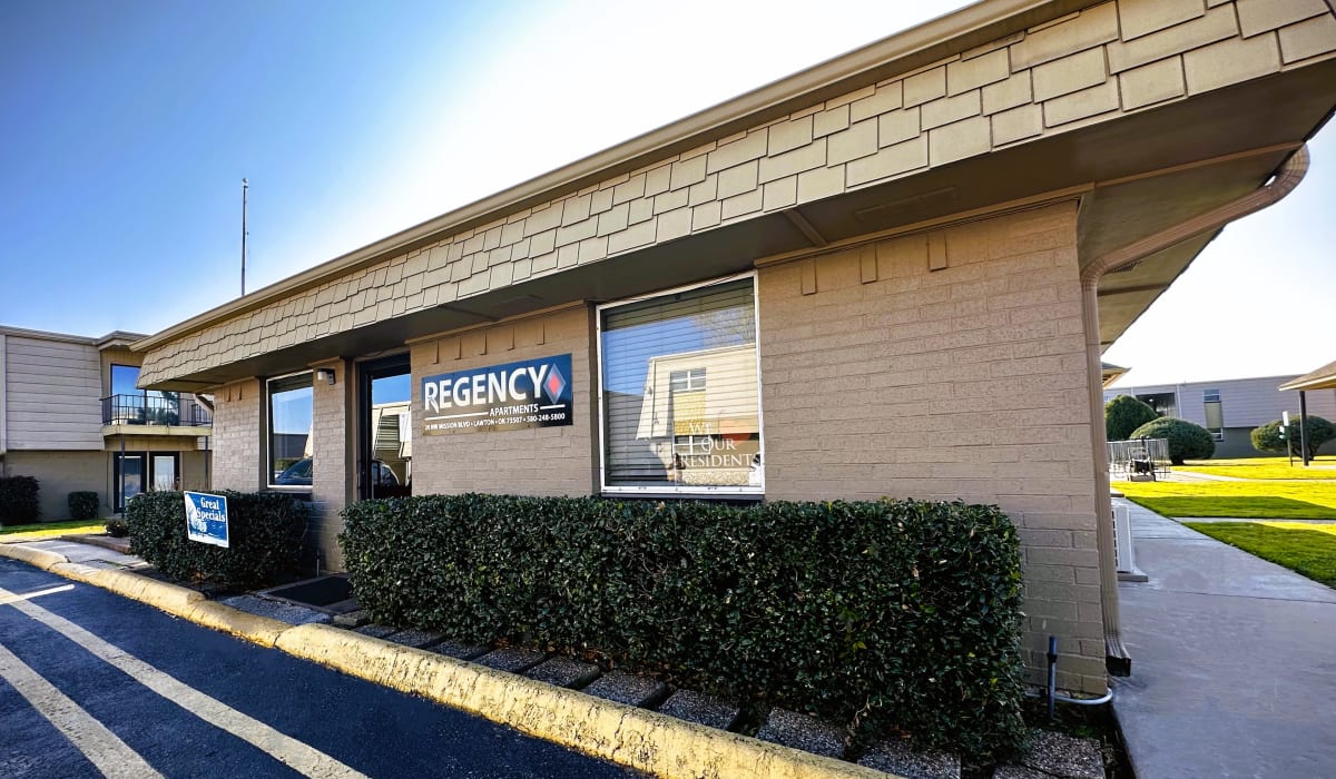 Leasing office at Regency Apartments in Lawton, Oklahoma