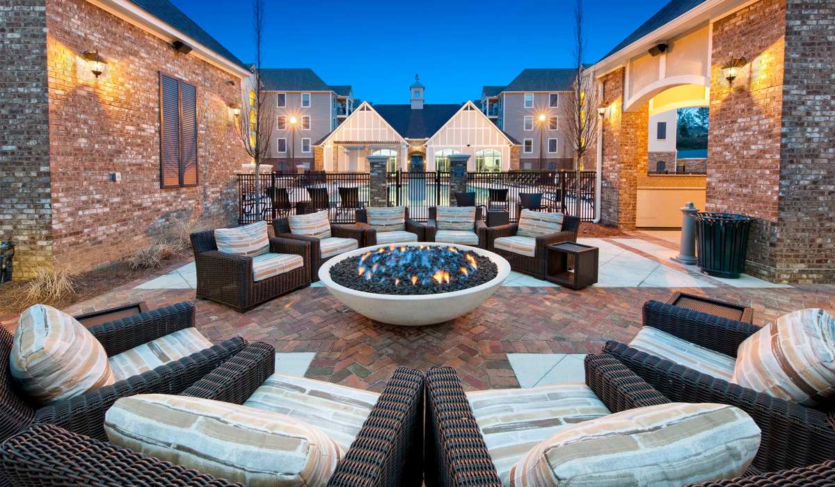 Outdoor firepit at Lane Parke Apartments in Mountain Brook, Alabama