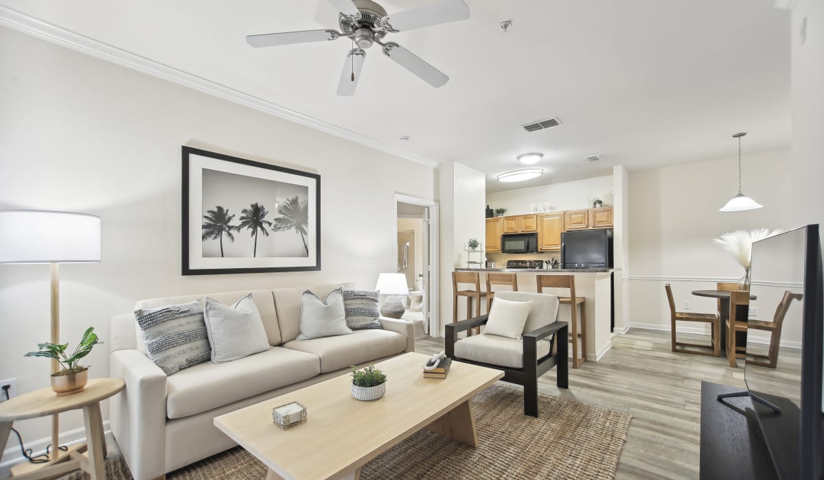 Elegant living area at Heritage on Millenia Apartments in Orlando, Florida