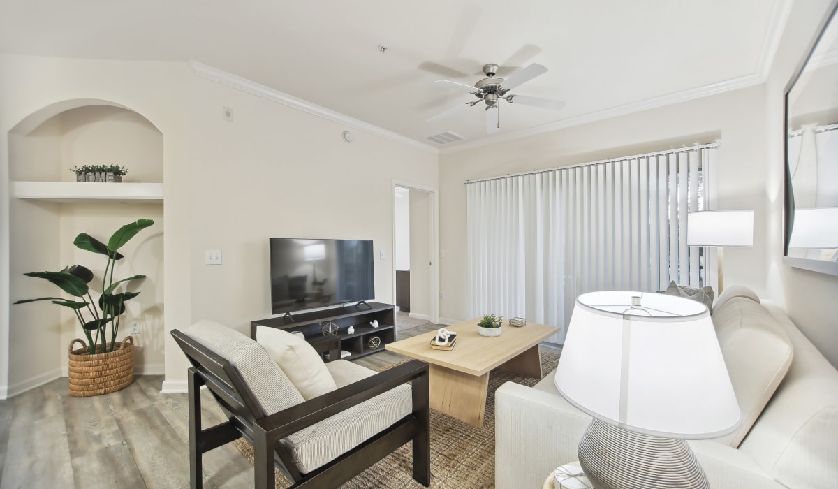 Living area view at Heritage on Millenia Apartments in Orlando, Florida