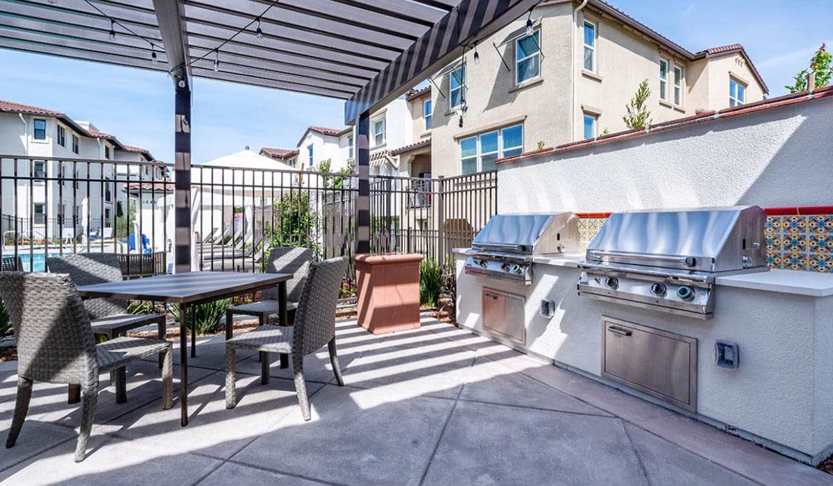 Outdoor BBQ at Ageno Apartments in Livermore, California