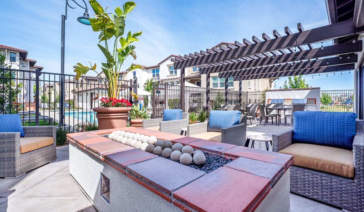 BBQ with sitting area at Ageno Apartments in Livermore, California