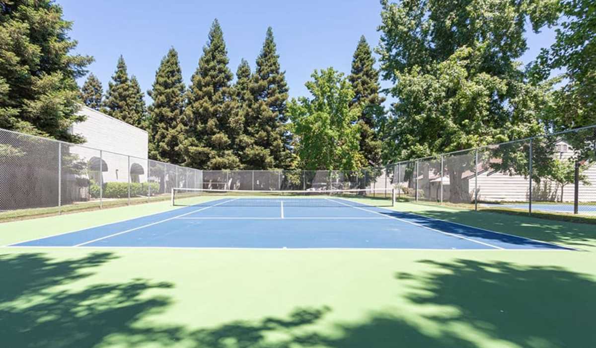 Tennis court of Ashford Park in Sacramento, California