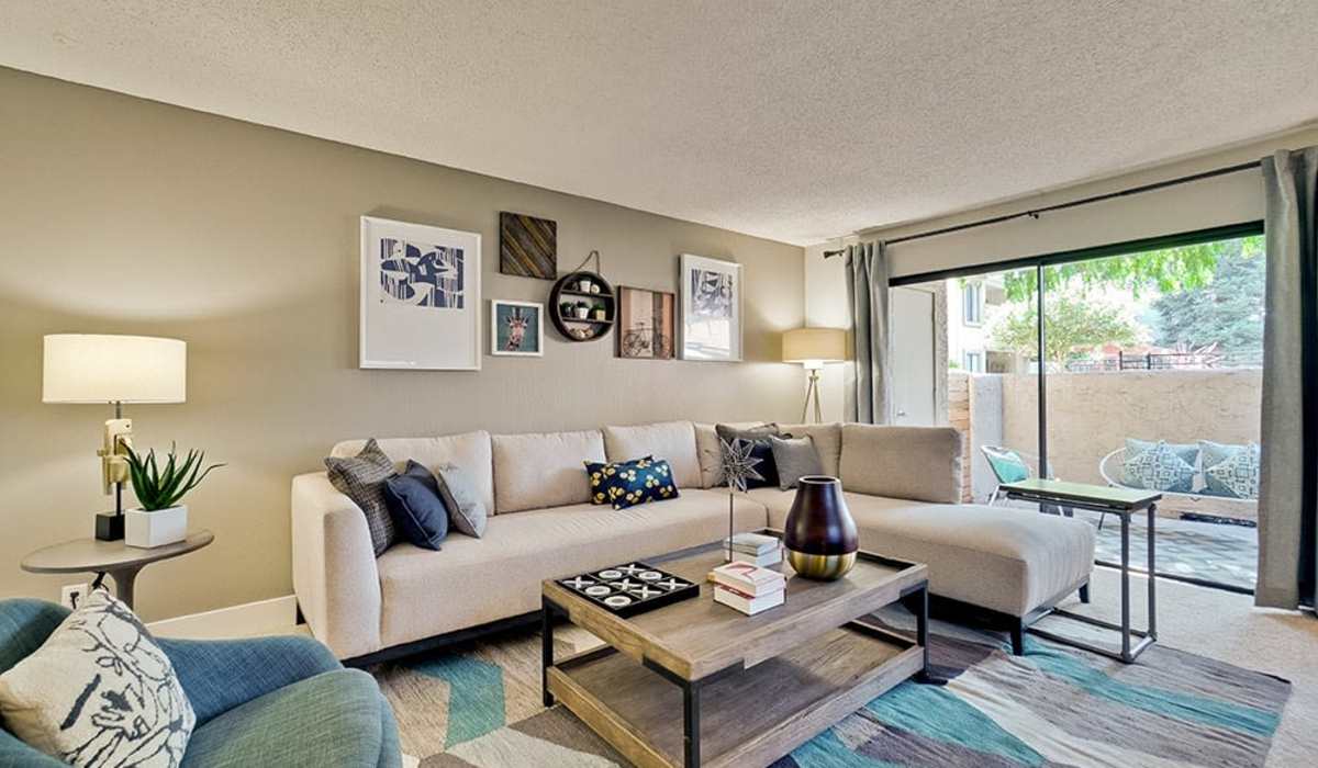 Living room at Villas Willow Glen in San Jose, California