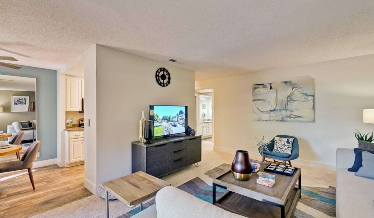 Living room at Villas Willow Glen in San Jose, California