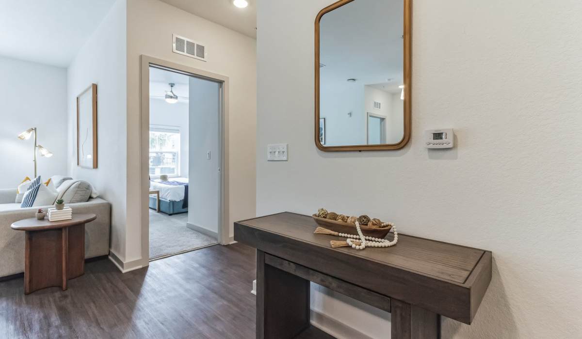 Entrance to a bedroom in a model home at Seaton Preserve in Jacksonville, Florida