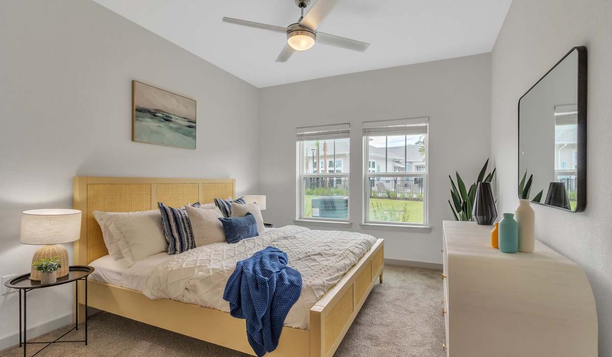 Carpeted bedroom at Seaton Preserve in Jacksonville, Florida