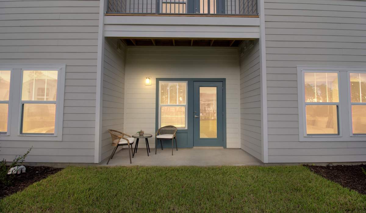 Patio at night at Seaton Preserve in Jacksonville, Florida