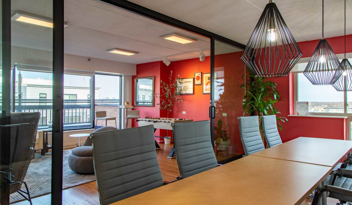 Coworking space at Station 101 in Beverly, Massachusetts