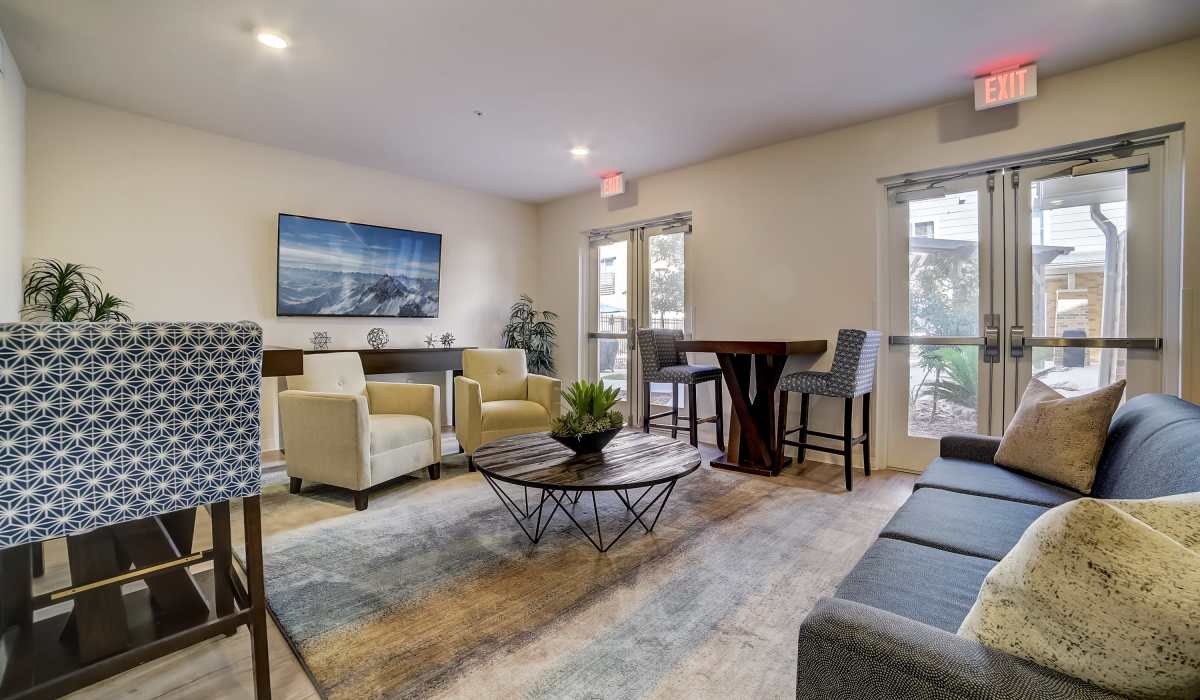 Entrance to the lobby at Simplicity at the Rim in San Antonio, Texas