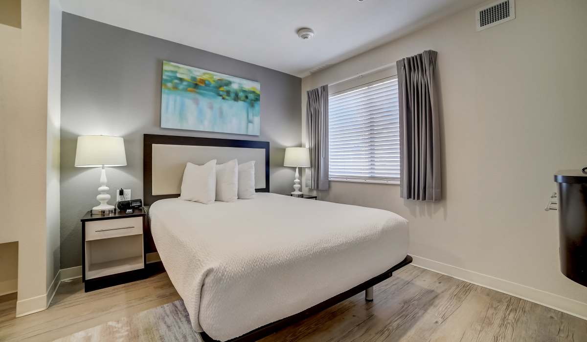 Bedroom with large window Simplicity at the Rim in San Antonio, Texas