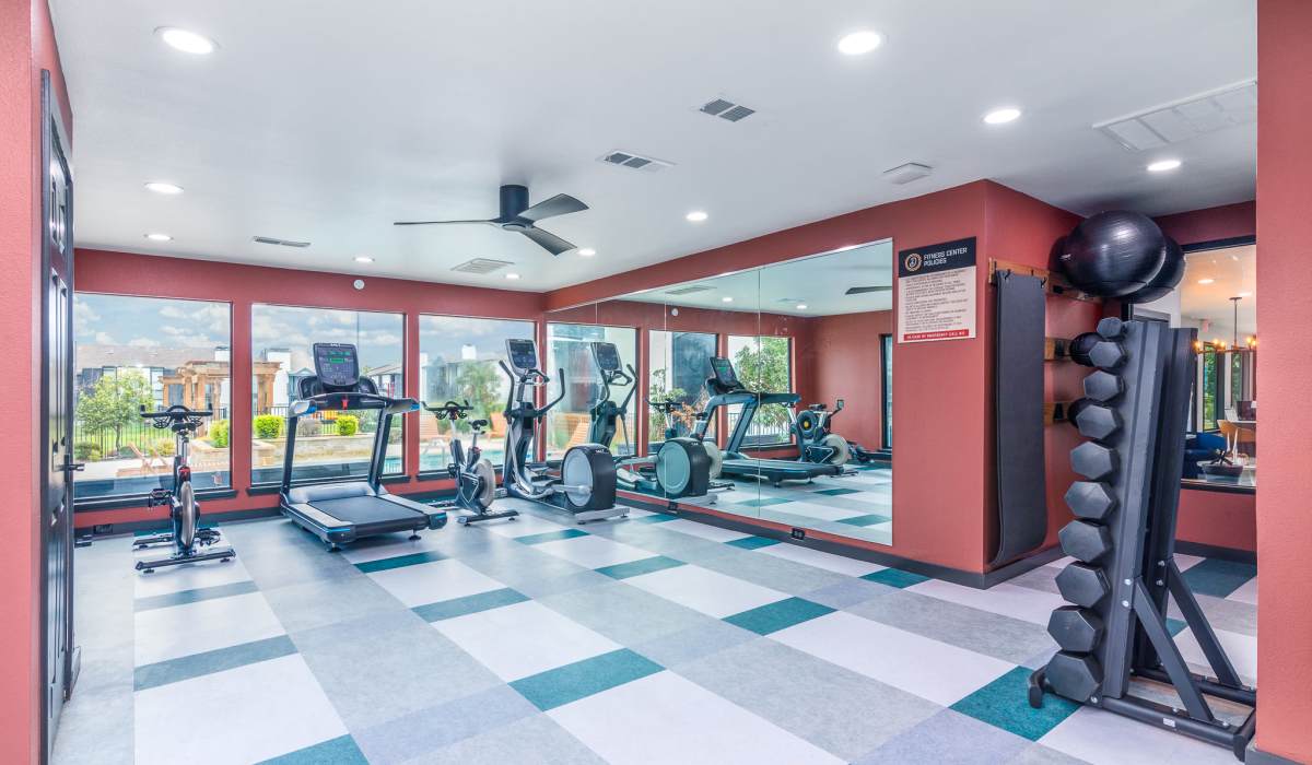 Renovated Fitness Center at Decker Apartment Homes in Ft Worth, Texas