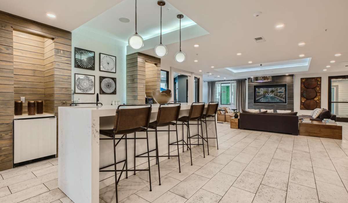 Resident common area  at SoBA Apartments in Jacksonville, Florida