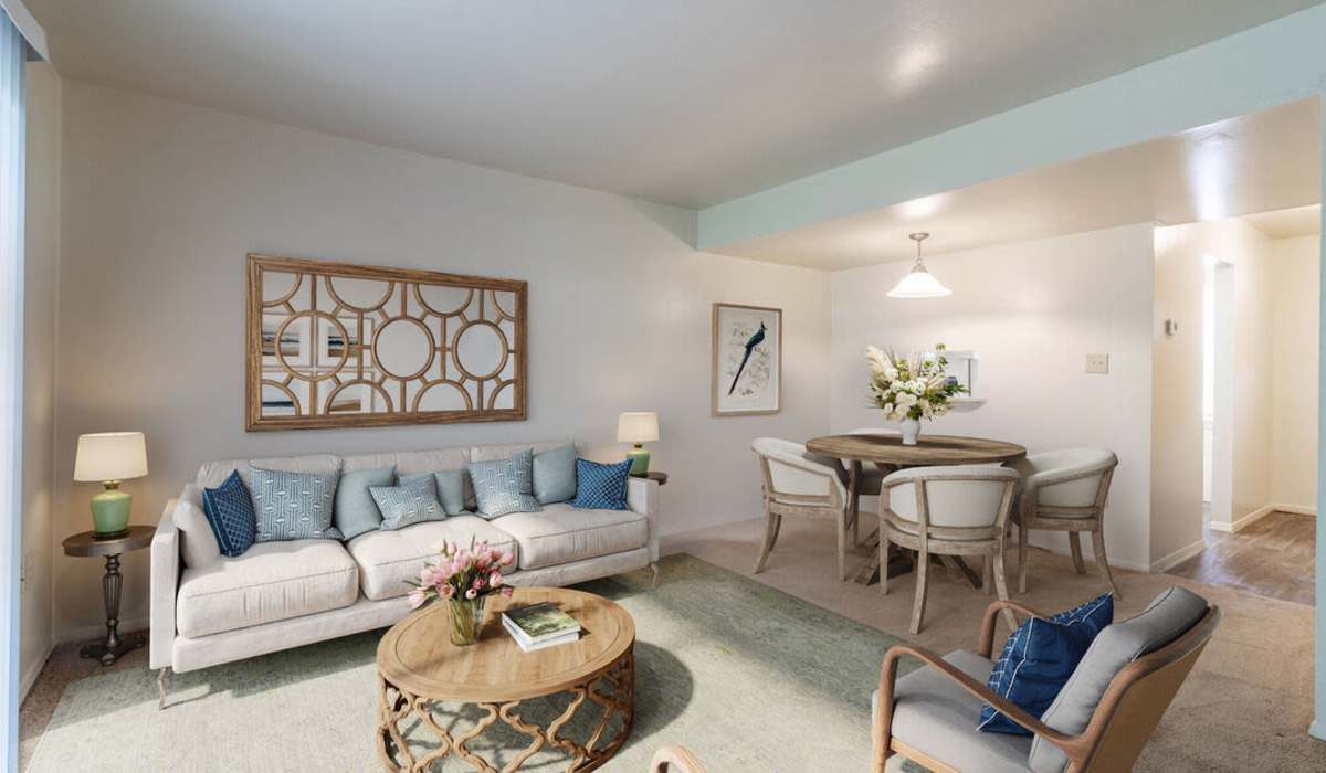 Cozy living room at Southgate Manor in Elizabeth City, North Carolina