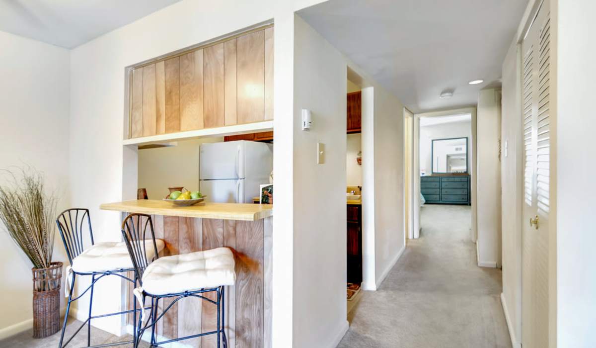 Bar stools at North Slope Apartments in Richmond, Virginia