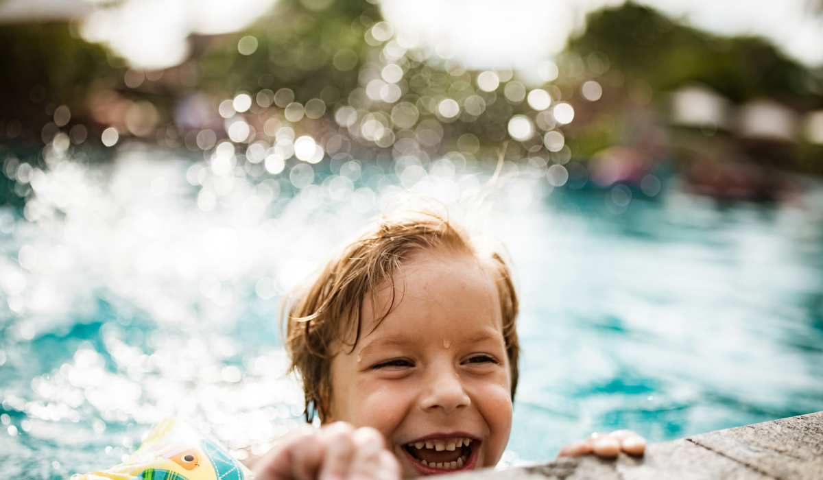 Kid playing in the pool at Morningside Apartments in Richmond, Virginia