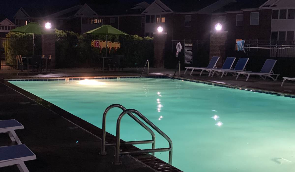 swimming pool at Washington Village Apartments in Greenfield, Indiana