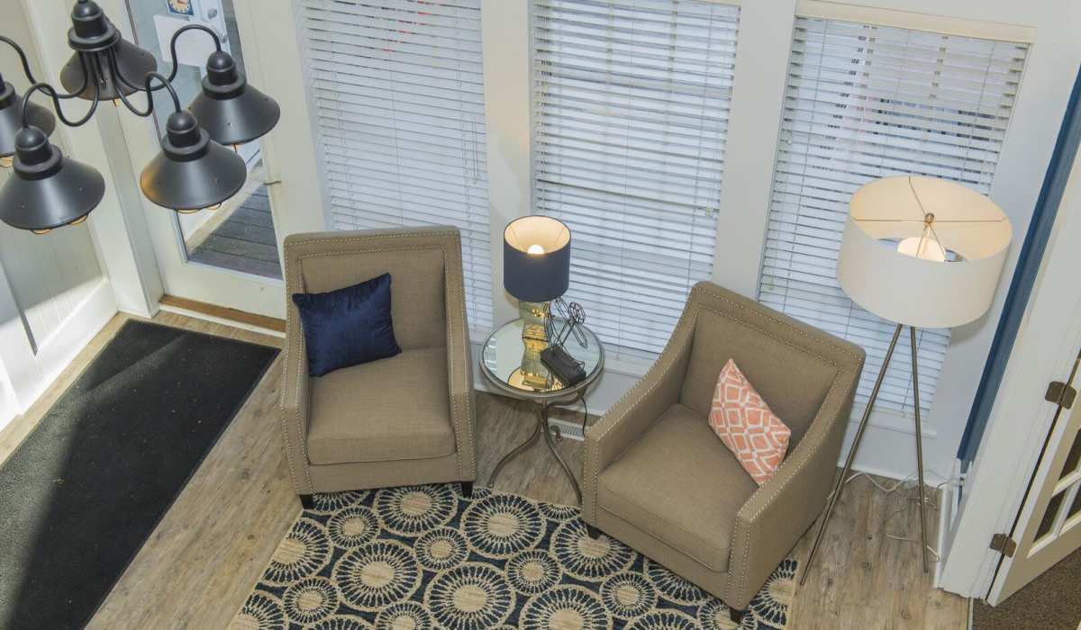 Clubhouse chairs at Pier 39 Apartments And Townhomes in Indianapolis, Indiana