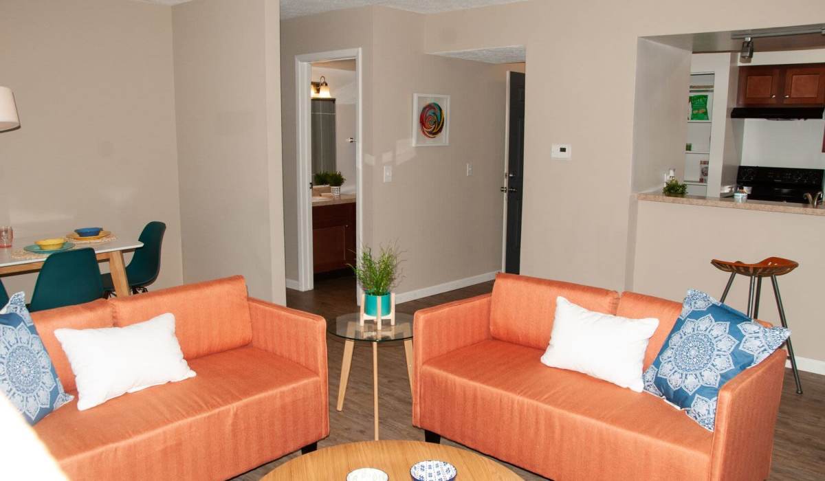 living room at Pier 39 Apartments And Townhomes in Indianapolis, Indiana