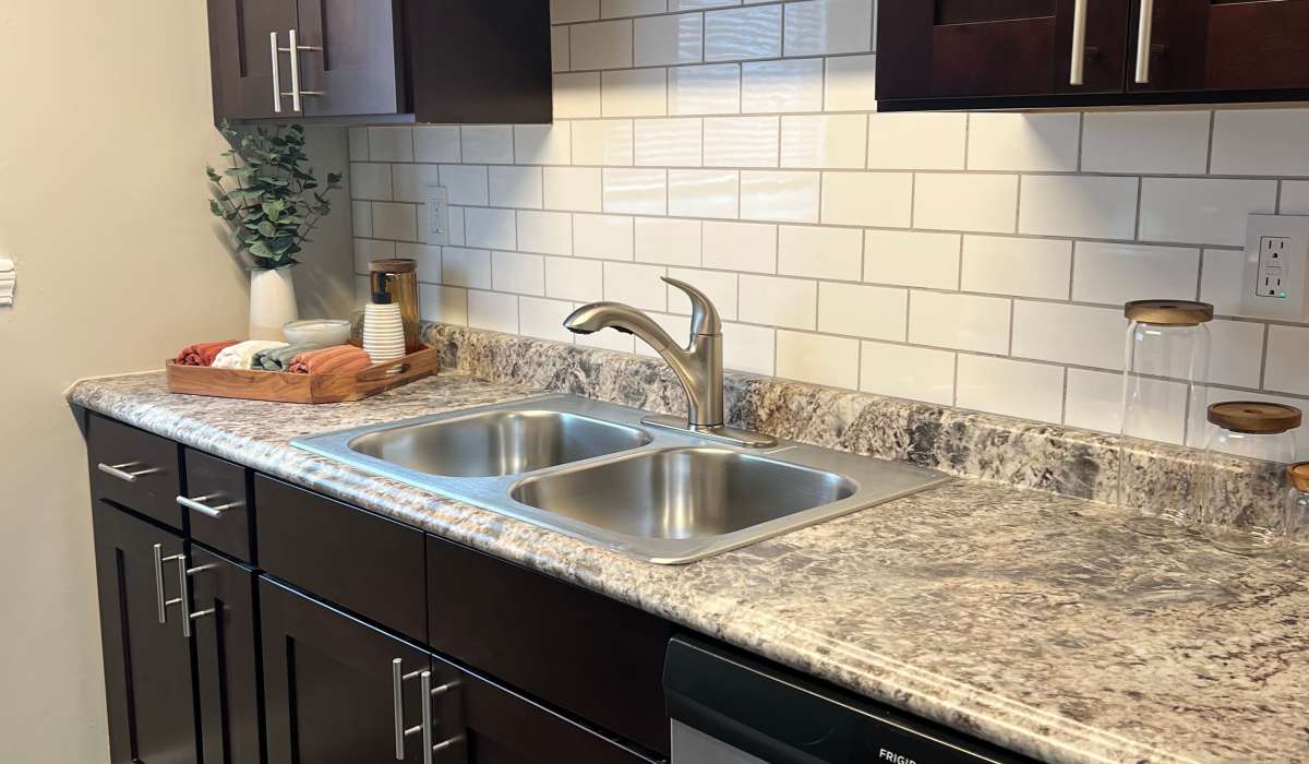 tile backsplash at Parkview Rental Townhomes in Columbus, Indiana