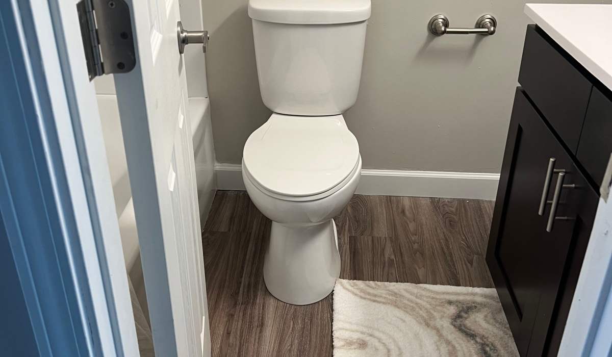 model bathroom at Parkview Rental Townhomes in Columbus, Indiana