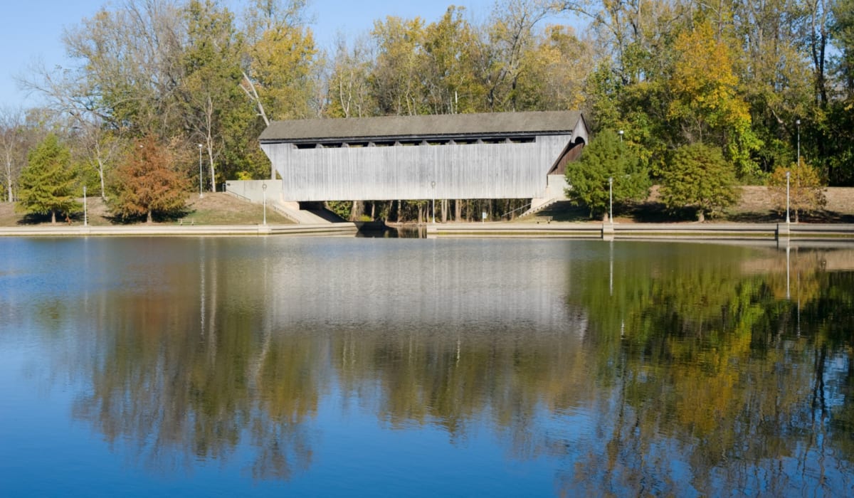 lake at Parkview Rental Townhomes in Columbus, Indiana