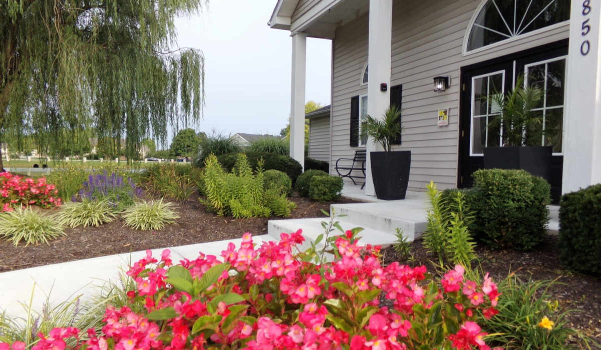 landscaping at Castleton Manor Apartments in Indianapolis, Indiana